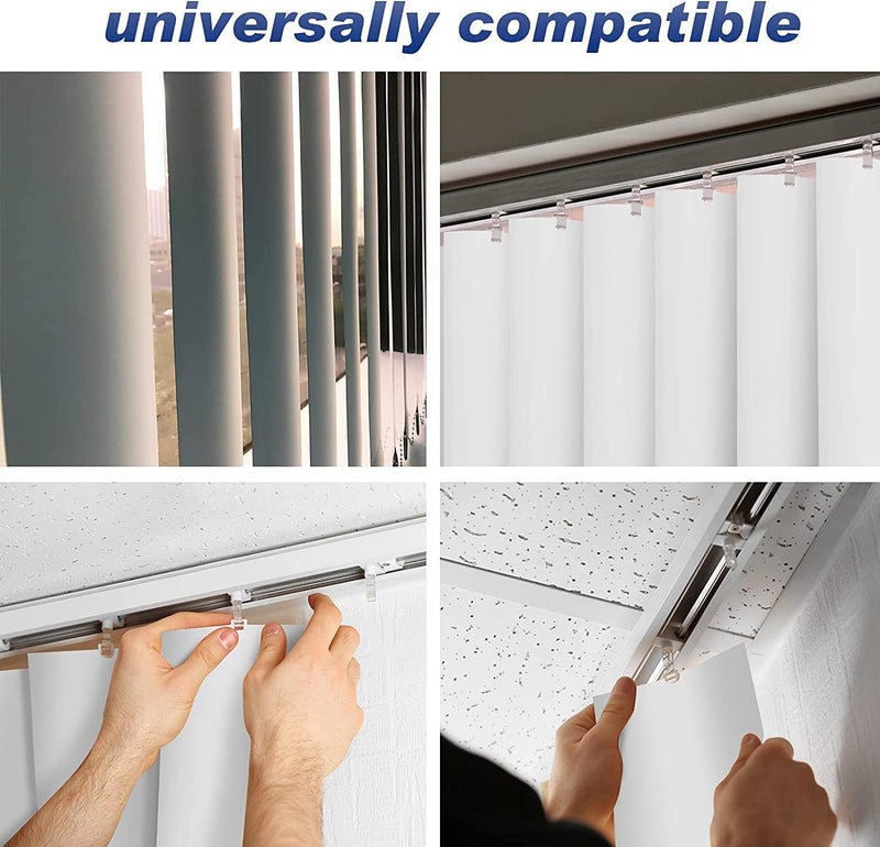 FTTIKI 82.5" x 3.5" White PVC Vertical Blind Replacement Slats Curved Smooth (10 Pack) - Image 5